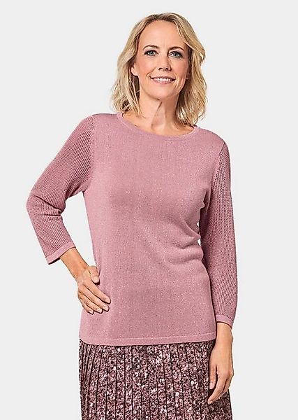 GOLDNER 3/4 Arm-Pullover Pullover mit Glanzgarn günstig online kaufen