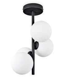 hofstein Deckenleuchte Deckenlampe aus Metall/Glas in günstig online kaufen