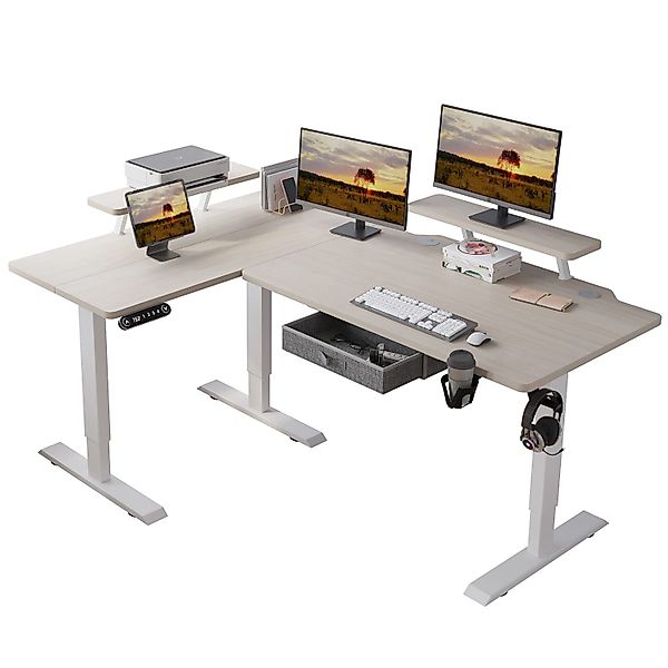 lvylvy Computertisch L-förmiger, höhenverstellbarer Tisch mit günstig online kaufen