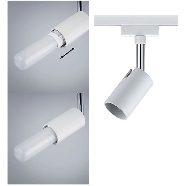 Paulmann URail-Schienenspot Pure I, weiß matt, GU10, Metall günstig online kaufen