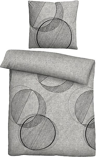 Biberna Bettwäsche Circle, Flanell, 2 teilig, günstig online kaufen
