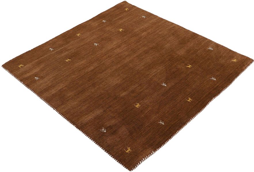 carpetfine Wollteppich "Gabbeh-Uni" quadratisch 15 mm Höhe reine Wolle, han günstig online kaufen