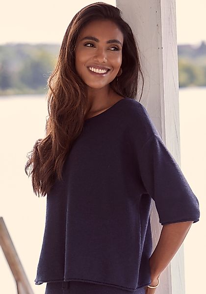 Elbsand 3/4-Arm-Shirt mit U-Boot Ausschnitt, Loungewear günstig online kaufen