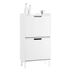 SoBuy Schuhkipper mit 2 Klappen Schuhschrank Schmal für Diele Flur FSR177-S günstig online kaufen