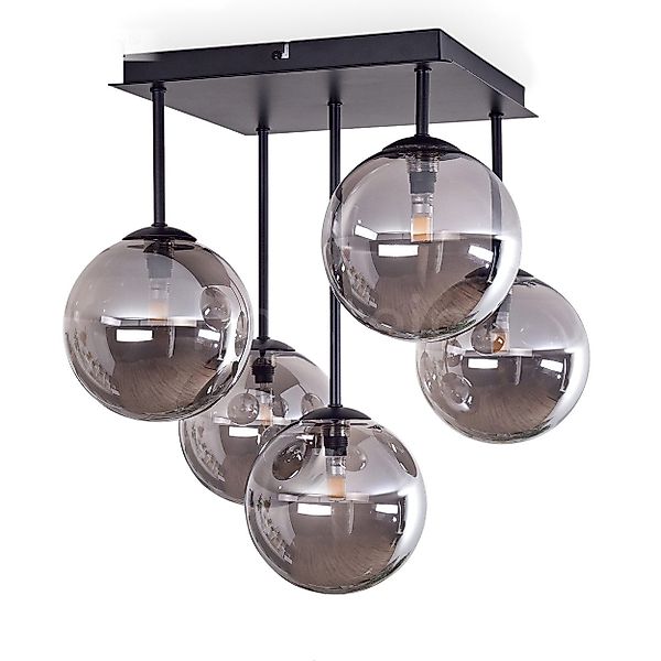 hofstein Deckenleuchte Deckenlampe aus Metall/Glas in günstig online kaufen