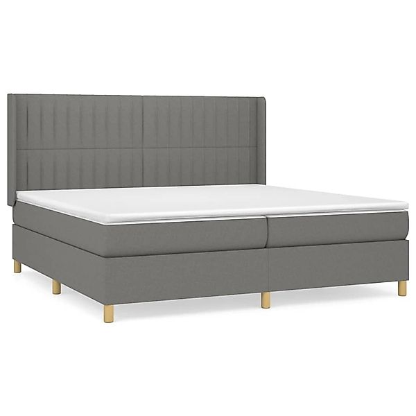 Vidaxl Boxspringbett Mit Matratze Dunkelgrau 200x200 Cm Stoff günstig online kaufen
