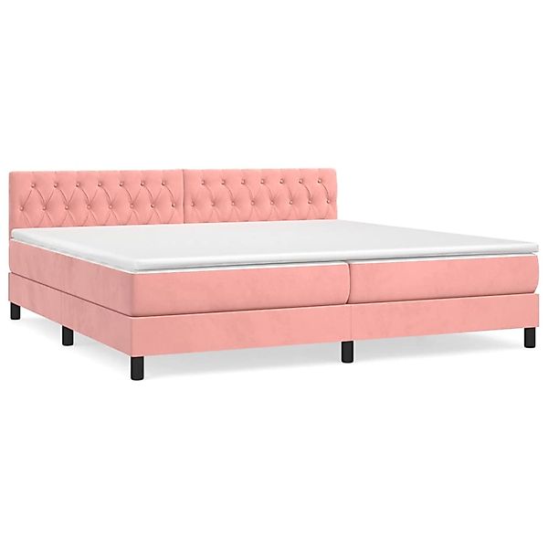 vidaXL Boxspringbett mit Matratze Rosa 200x200 cm Samt 3141508 günstig online kaufen