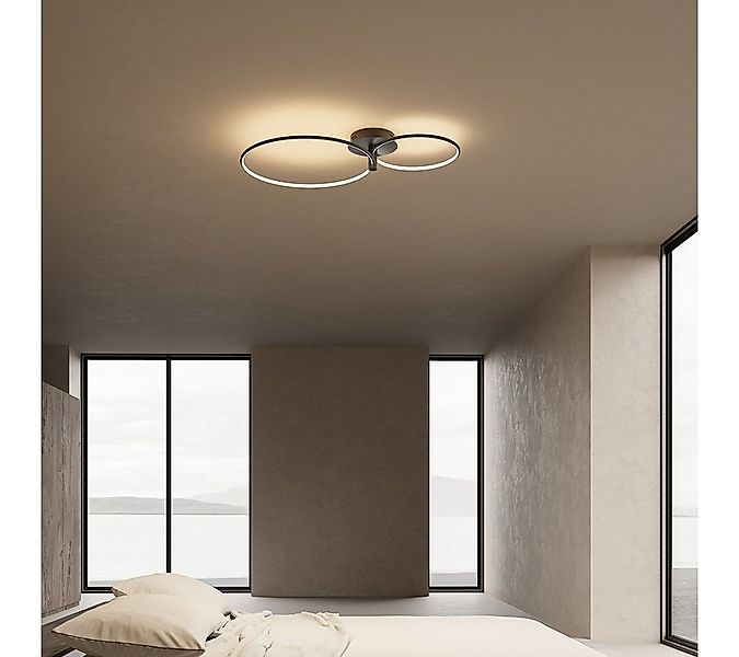 Neona LED Deckenleuchte ORPHEUS Schwarz, LED fest integriert, Warmweiß günstig online kaufen