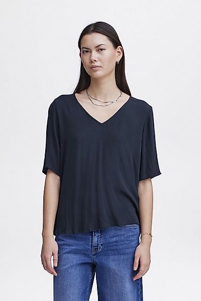 Ichi Kurzarmbluse IHMARRAKECH SO SS9 sommerliche Bluse mit V-Ausschnitt günstig online kaufen