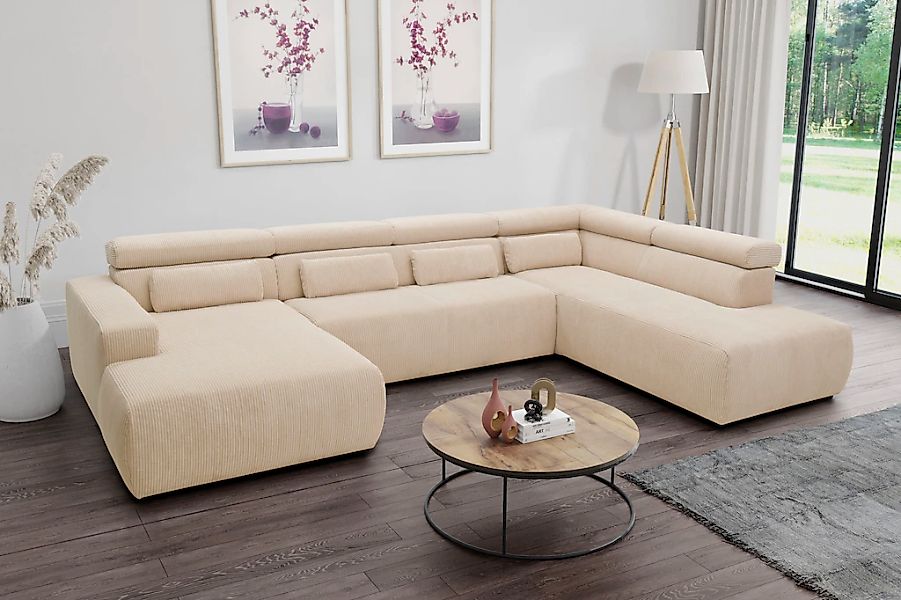 DOMO collection Wohnlandschaft "Brandon, belastbar bis 140kg/ Sitz, B/T: 35 günstig online kaufen