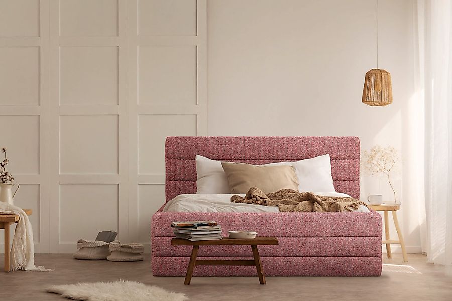 Home affaire Polsterbett "Merrit" Quernaht im Kopf- und Fußteil, in 5 Breit günstig online kaufen