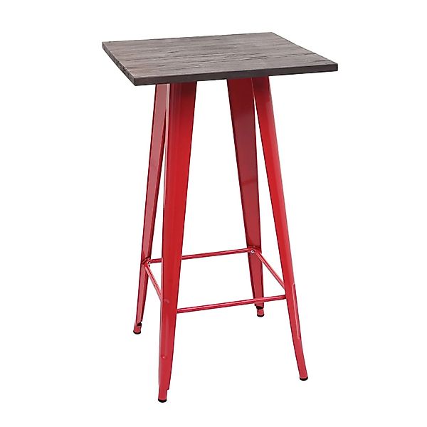 CHEFGASTRO Stehtisch Inkl. Holz-Tischplatte 107x60x60cm Metall Industriedes günstig online kaufen