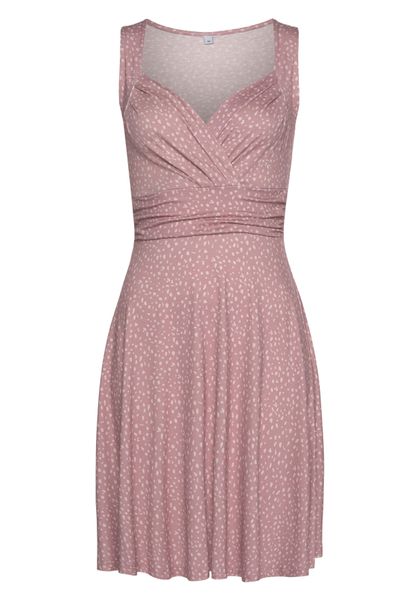 Vivance Jerseykleid mit Alloverdruck in Wickeloptik, günstig online kaufen
