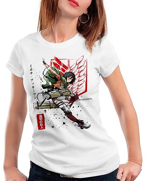 style3 T-Shirt Mikasa Soldier attack on titan anime japan manga aot cosplay günstig online kaufen