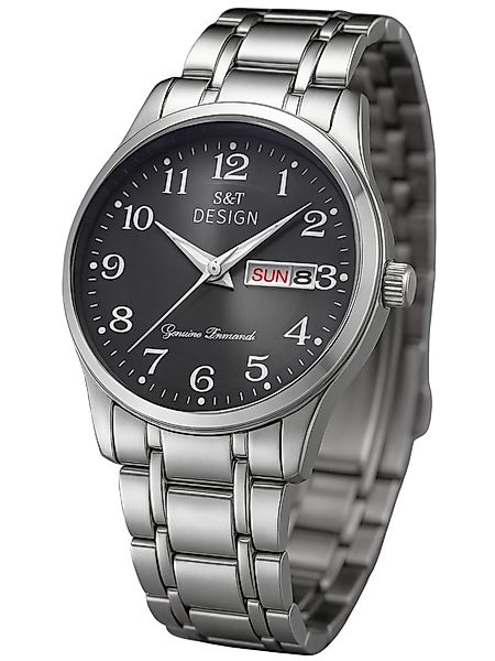 S&T Design Quarzuhr Herren Uhr Edelstahl günstig online kaufen