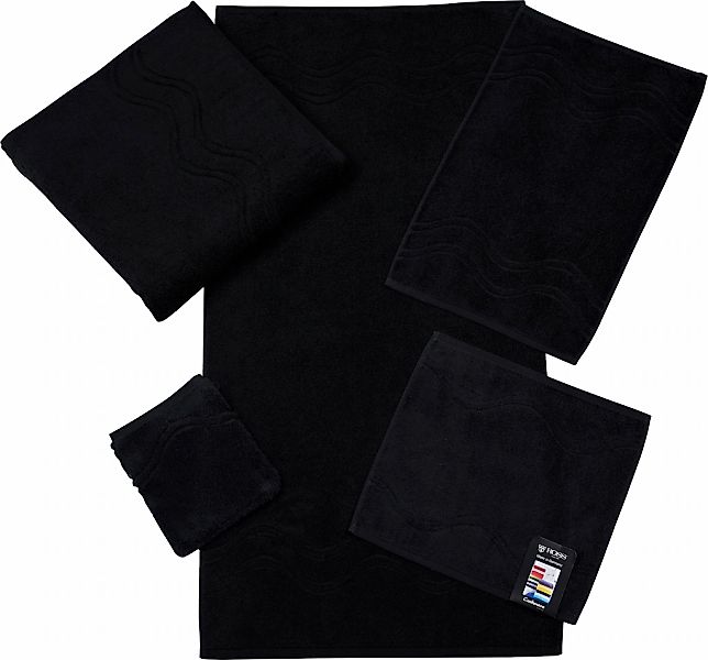 ROSS Waschhandschuh "Cashmere feeling" mit Wellen-Bordüre günstig online kaufen