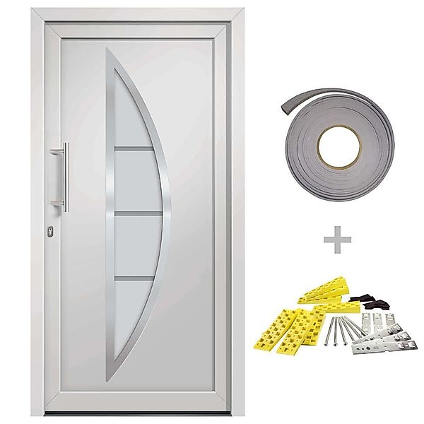 vidaXL Haustür Haustür Weiß 98x208 cm günstig online kaufen