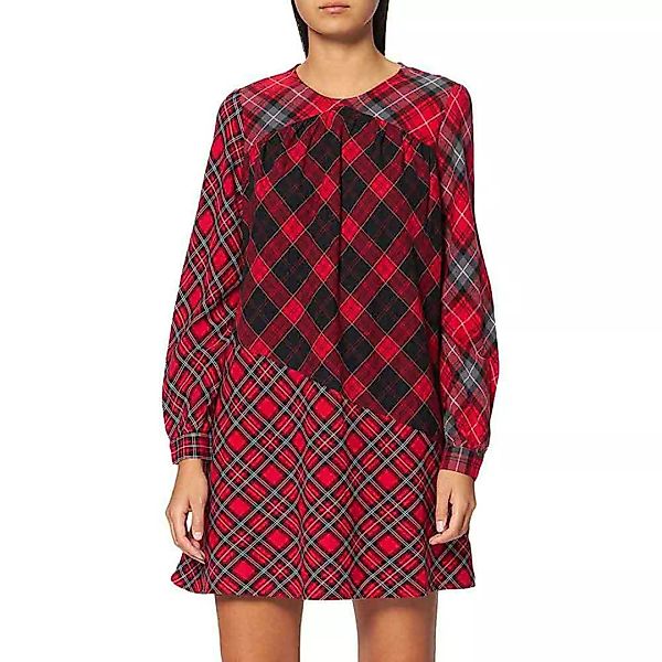 Superdry Woven Check Kurzes Kleid M Red Check günstig online kaufen