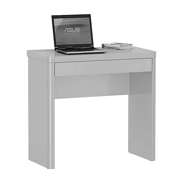 Schreibtisch in Weiß Hochglanz 80 cm breit günstig online kaufen