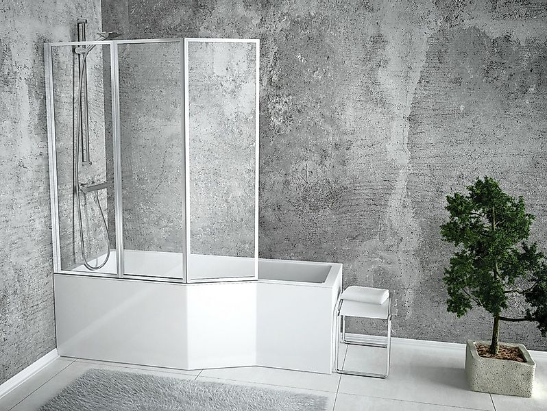 KOLMAN Badewanne Eckbadewanne Integra 170x75, (Links/Rechts), Ablaufgarnitu günstig online kaufen