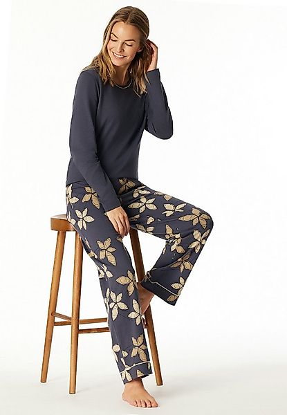 Schiesser Schlafanzug Comfort Nightwear (2 tlg) Baumwollmischung, Rundhalsa günstig online kaufen