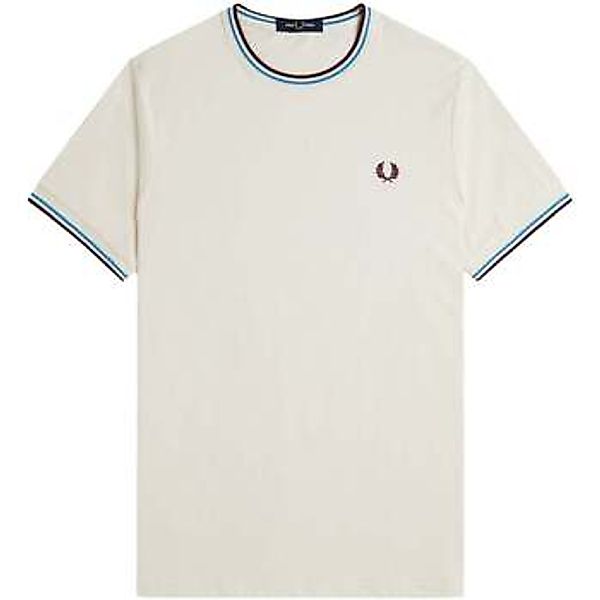 Fred Perry  T-Shirt Twin Tipped T-Shirt Ecru/Court Blue/OxBlood günstig online kaufen