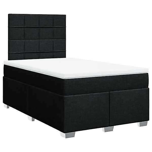 vidaXL Boxspringbett mit Matratze Schwarz 120x190 cm Stoff 3292729 günstig online kaufen