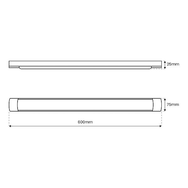 LED-Deckenleuchte Batten, Länge 60 cm, Alu, weiß, 4.000 K günstig online kaufen