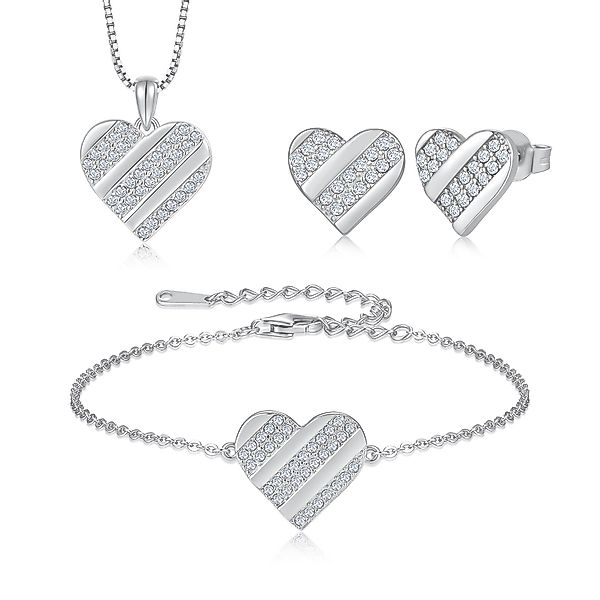 PAVELS Schmuckset Schmuckset Heart, Edles Schmuckset, günstig online kaufen