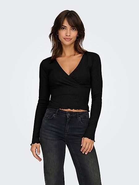 ONLY Langarmshirt ONLCARLOTTA L/S WRAP TOP günstig online kaufen