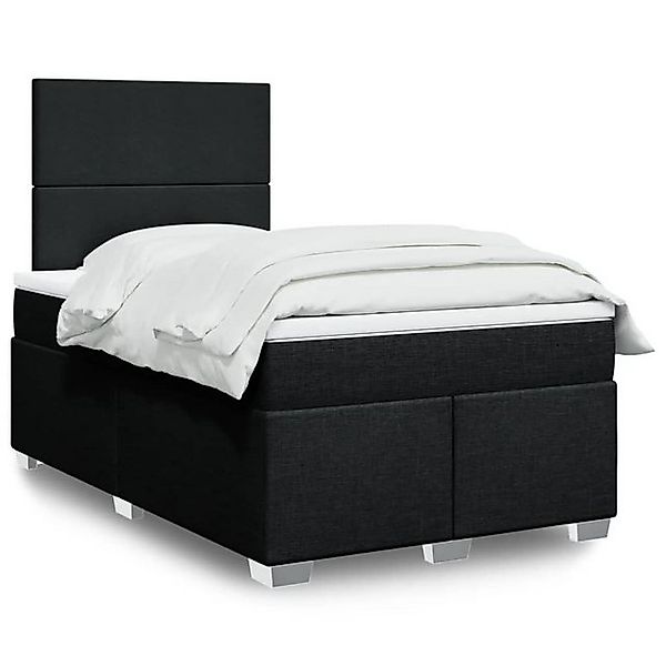 vidaXL Boxspringbett mit Matratze Schwarz 120x190 cm Stoff2099648 günstig online kaufen