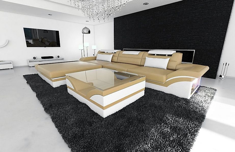 Sofa Dreams Ecksofa Leder Sofa Ledercouch Parma L Form Ledersofa, Couch, mi günstig online kaufen