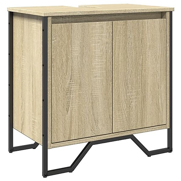 vidaXL Badezimmer-Set Waschbeckenunterschrank Sonoma-Eiche 60x35x60 cm günstig online kaufen