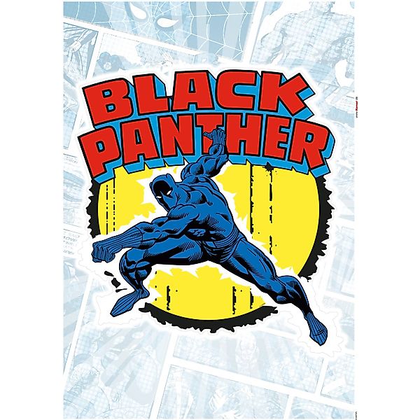 Komar Wandtattoo "Black Panther Comic Classic - Größe 50 x 70 cm" selbstkle günstig online kaufen