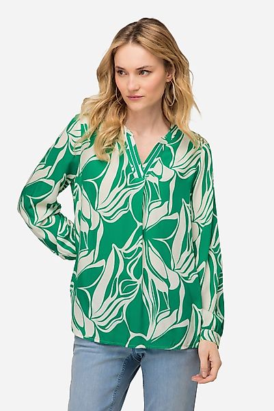 Laurasøn Hemdbluse Bluse grafischer Blütenprint Stehkragen günstig online kaufen