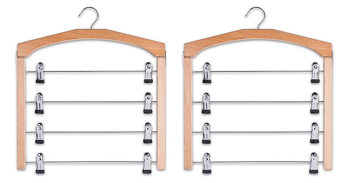 Zeller Present Mehrfach-Kleiderbügel 2er Set Zeller Rock- & Hosenbügel Anzu günstig online kaufen