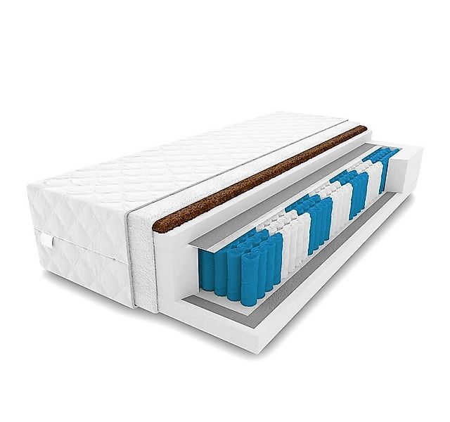Federkernmatratze Matratze MED+ Natural 23 cm H3 / H4 9 zonen 80 x 190 cm, günstig online kaufen