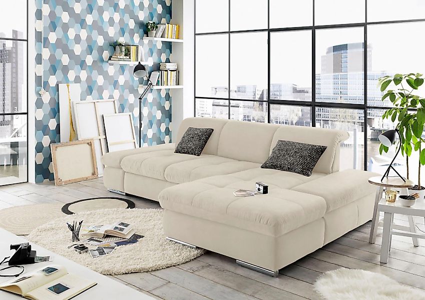 set one by Musterring Ecksofa "SO4100 V" mit verstellbaren Kopfteilen, wahl günstig online kaufen