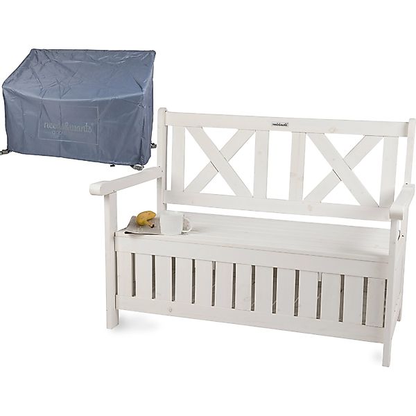 needs&wants® Gartenbank Holz wetterfest mit Stauraum, Truhenbank Holzbank S günstig online kaufen