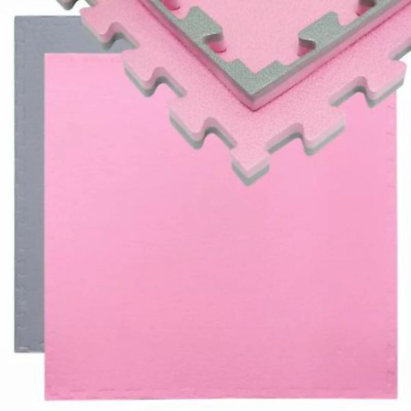 eyepower Trainingsmatte Puzzlematte Sportmatte 90x90x2cm Grau Pink pink günstig online kaufen