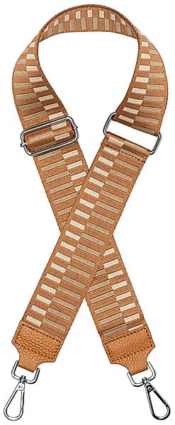 Caspar Schultertasche BSG03 breiter Leder / Textil Schultergurt mit silberf günstig online kaufen