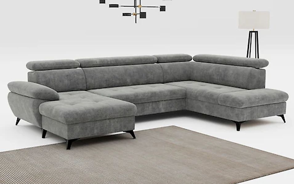 COTTA Wohnlandschaft "Hudson U-Form, B: 324 cm" mit Kopfteilverstellung, op günstig online kaufen
