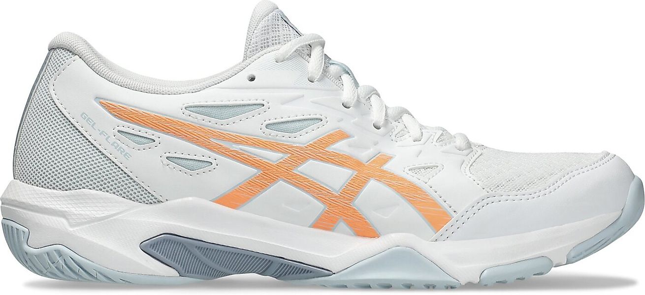 Asics GEL-FLARE WHITE/BRIGHT SUNSTONE Hallenschuh günstig online kaufen