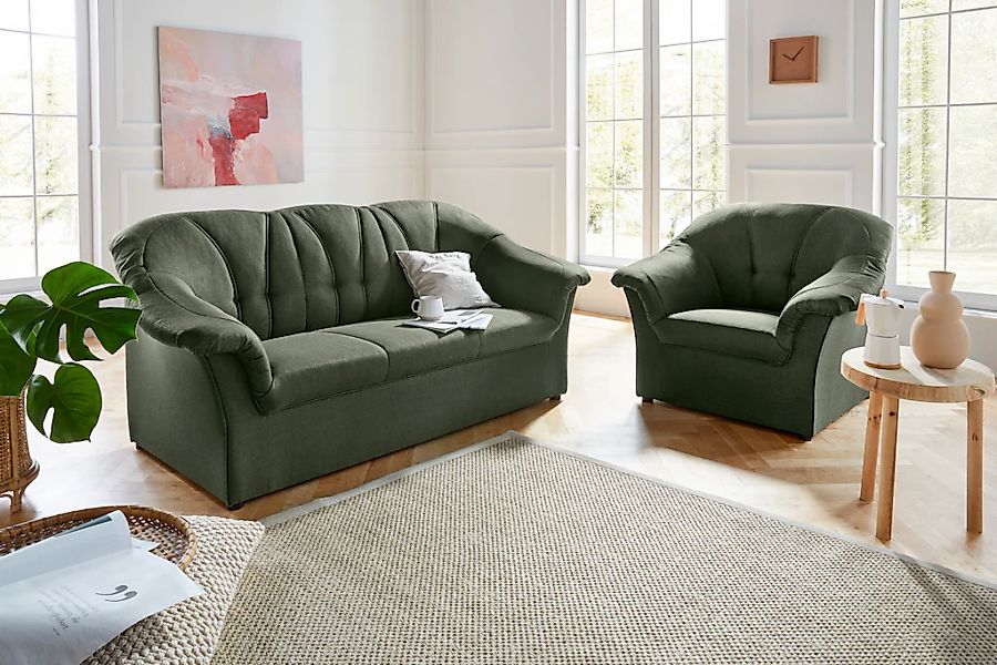 DOMO collection Polstergarnitur »Pegnitz«, (Set), Sessel und 3-Sitzer günstig online kaufen