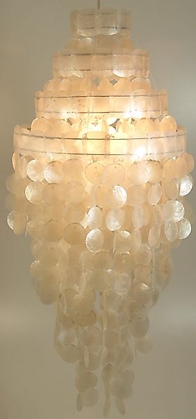 Guru-Shop Deckenleuchten Deckenlampe, Muschelleuchte aus hunderten.., günstig online kaufen