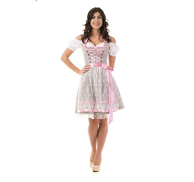 Trachtl Dirndl DIRNDL TRACHTENKLEID DAMEN NICOLE 3.TLG Grau 44 günstig online kaufen