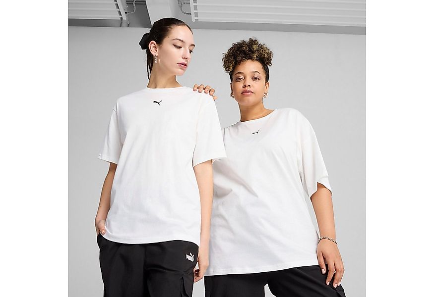 PUMA T-Shirt "ESS RELAXED TEE" Kurzarm, Rundhalsausschnitt, besticktes Cat günstig online kaufen