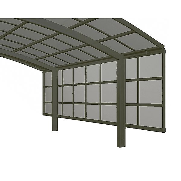 Ximax Carport Seitenwand 3 Module 200 cm Schwarz Sonderfertigung günstig online kaufen