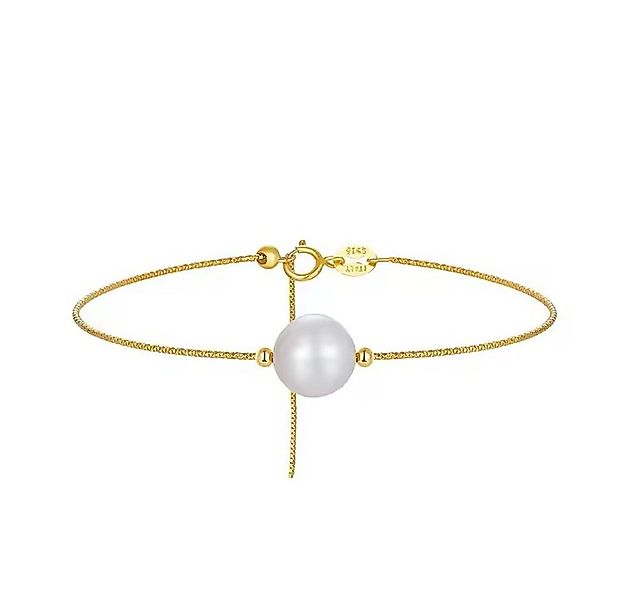 Runde Perlé Perlenarmband zartes Armband mit einer Perle, Süßwasserperle, 9 günstig online kaufen