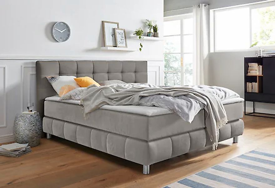 andas Boxspringbett "Salo" incl. Topper, 6 Breiten, 2 Härtegrade, TFK auch günstig online kaufen